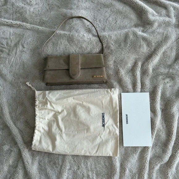 Jacquemus Beige Long Bambino Suede Purse - Picture 3 of 5